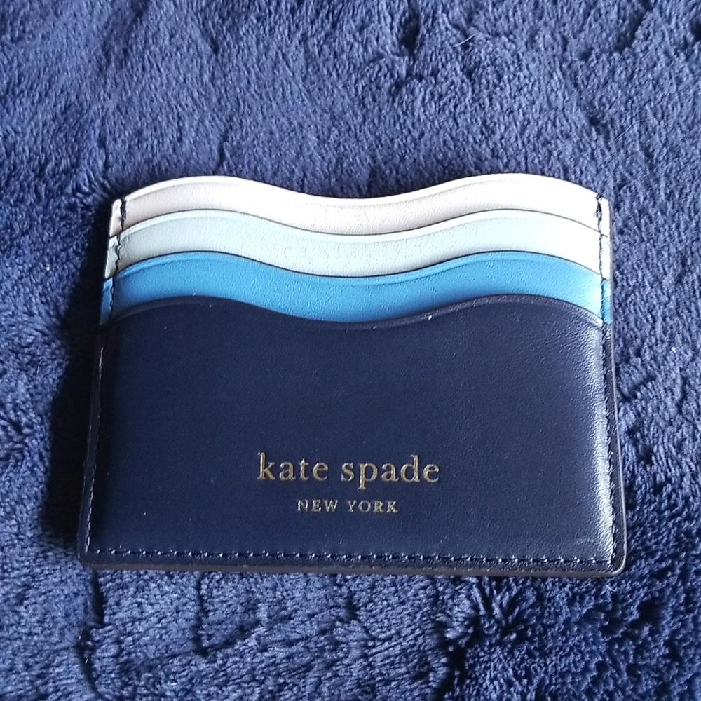 Kate Spade Ombre Blue waved Cardholder